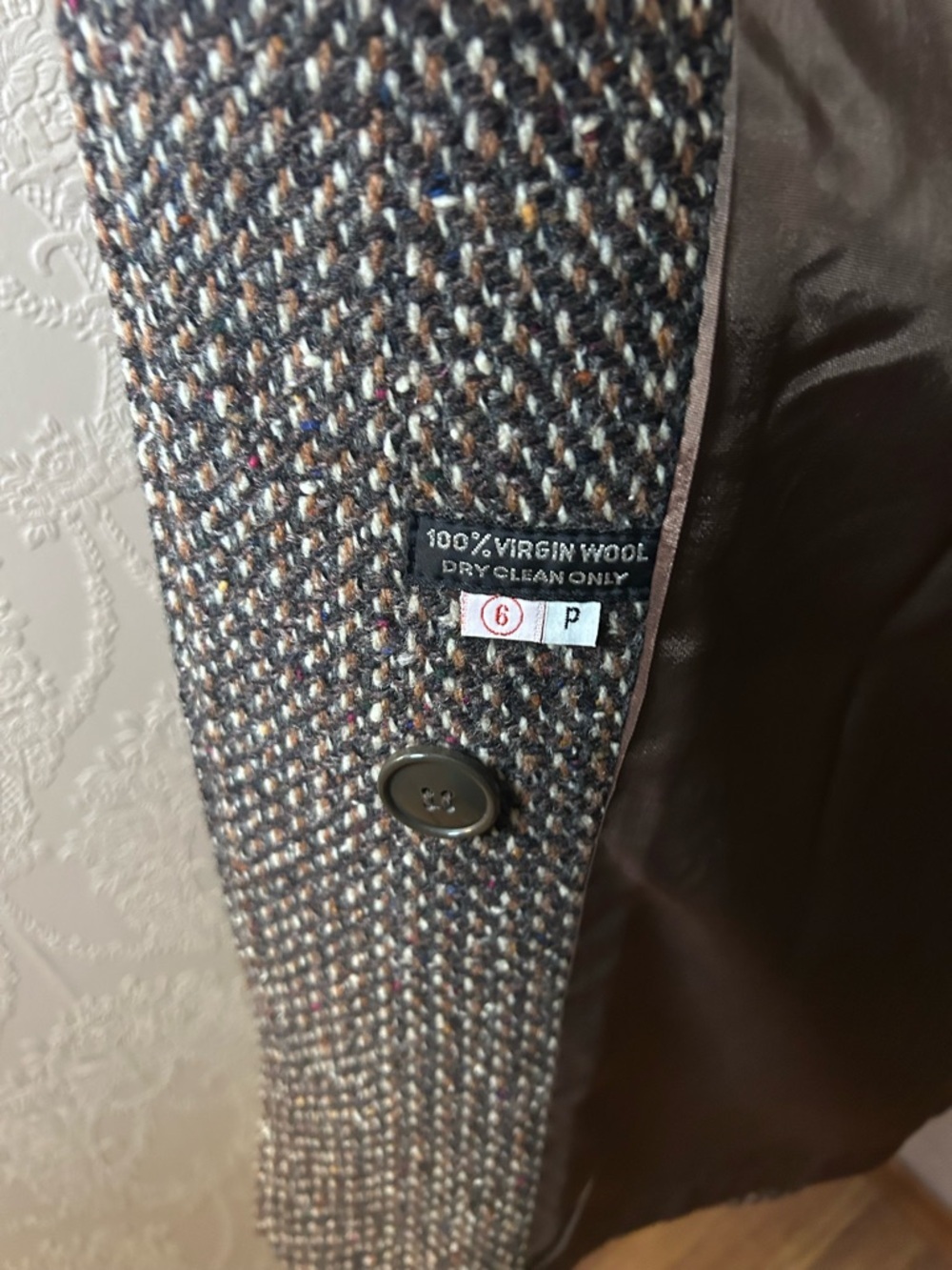 Classic Tweed Trench Coat in Black & White Vintage Saxton Hall wool coat 6 - Picture 4 of 8
